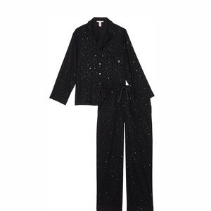 Victoria's Secret Black Starry Pajama Set